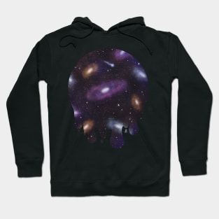 Hole in Space Blackhole Space Drip Sticker Hoodie